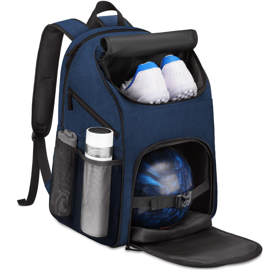 Unisex Sporty Backpack with special compartments for shoes and bowling ball Kalsten