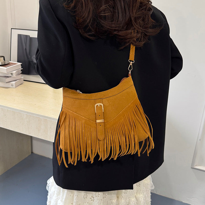 WoSuede Fringe Crossbody Bag Kalsten