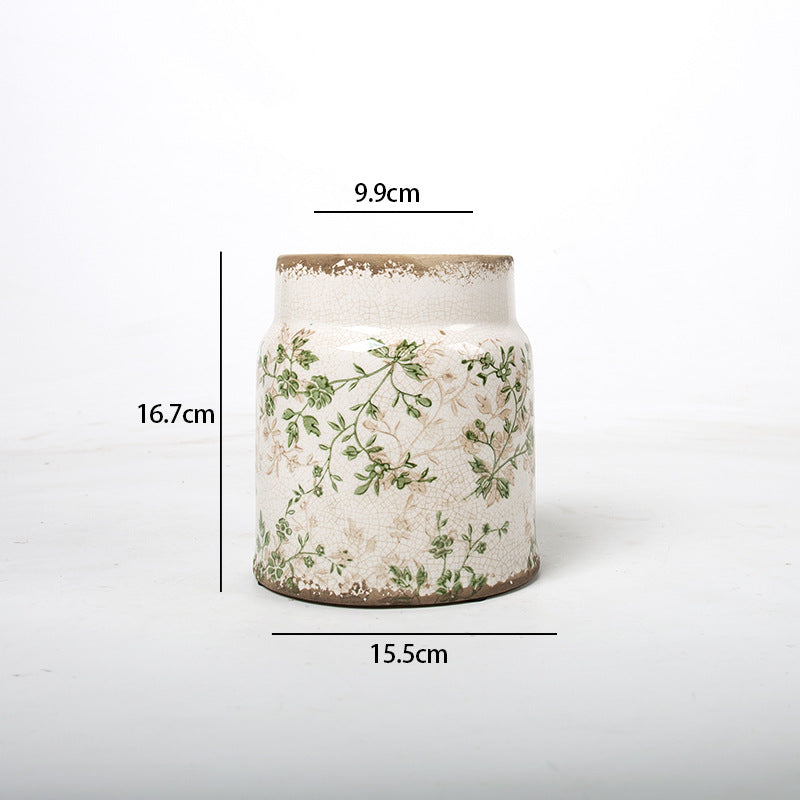 Decorative flower pot with floral decoration Kalsten