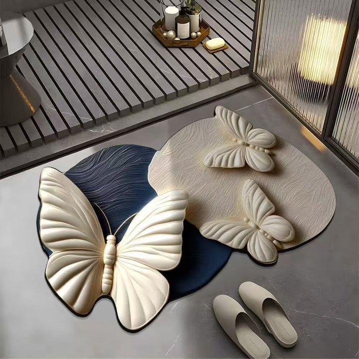 Artistic Butterfly Bath Rug
