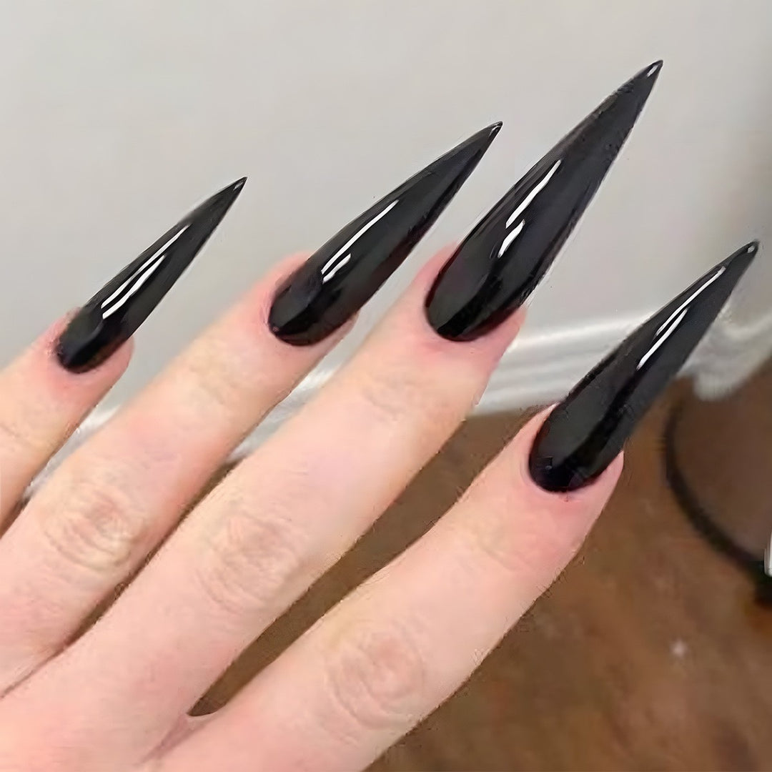 Elegant artificial nails with shimmering decorations and creative designs Kalsten