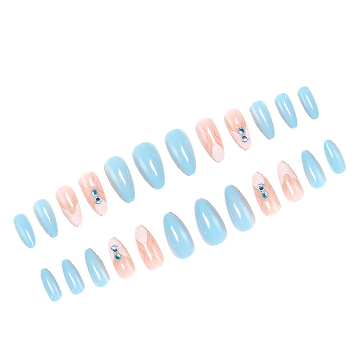 Elegant artificial nails in a modern design with glitter accents Kalsten