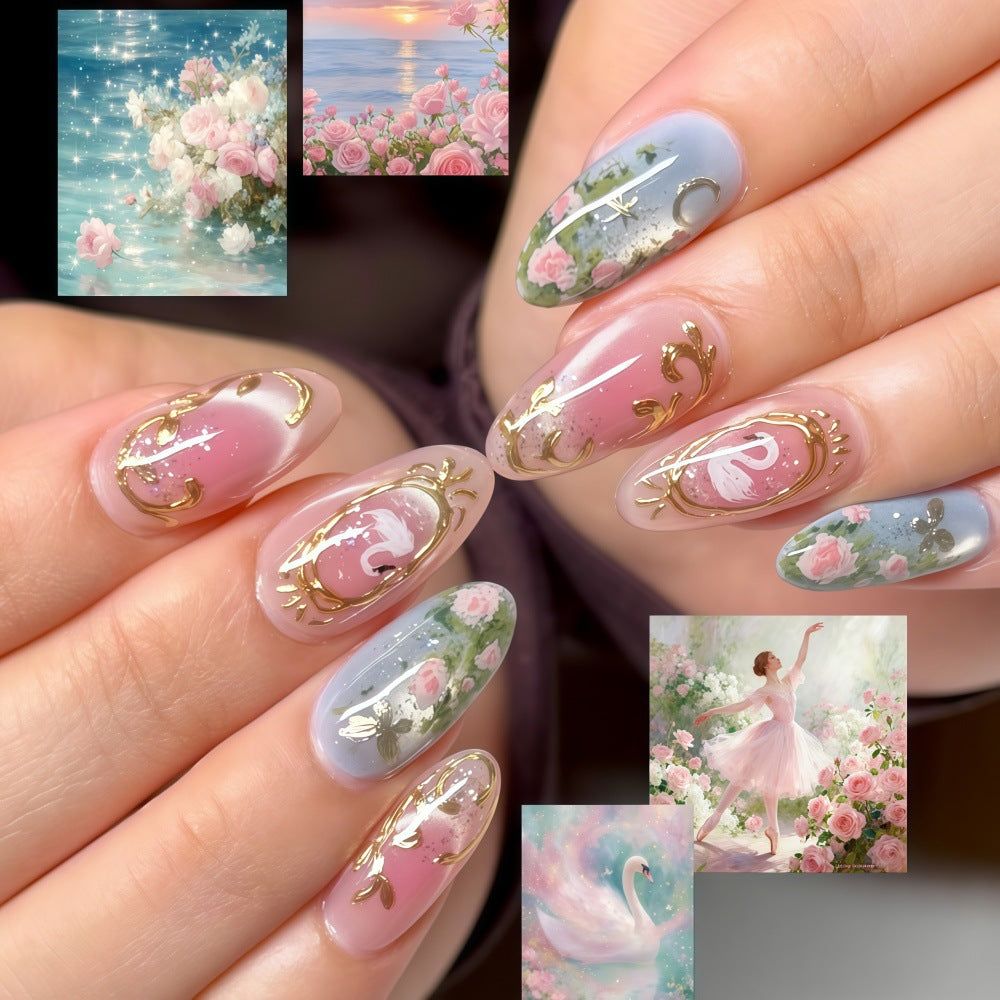 Elegant and playful artificial nails Kalsten