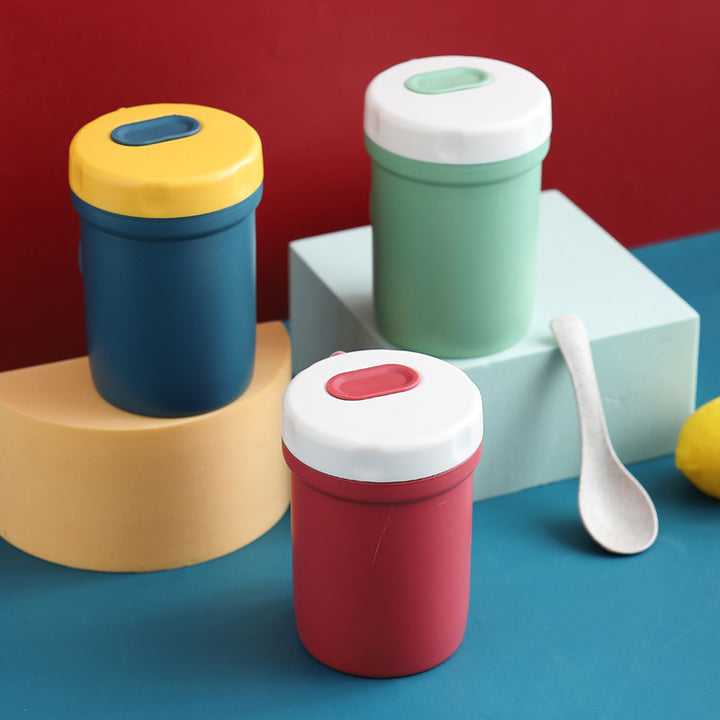 Multi-Compartment Lunch Storage Container with Utensils