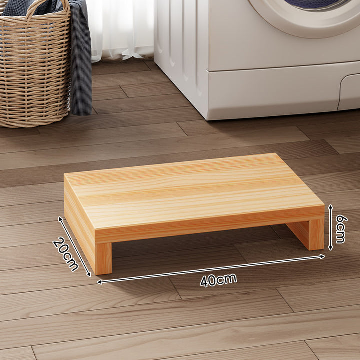 Low-Profile Solid Wood Appliance Riser Platform