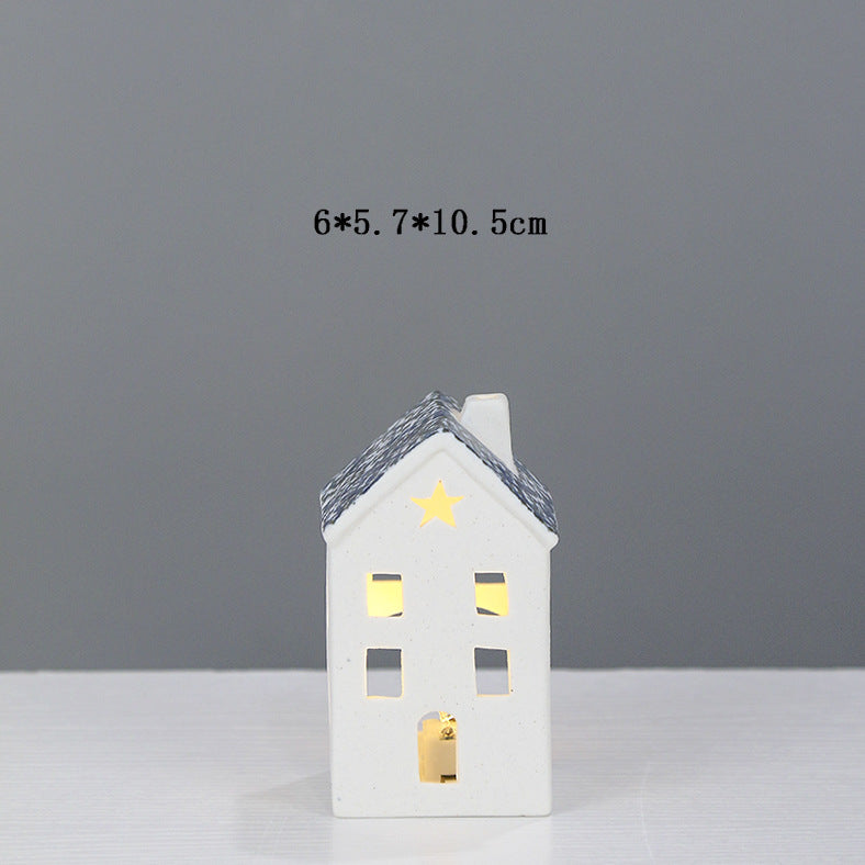 Decorative Ceramic House Lantern Kalsten 1790310186