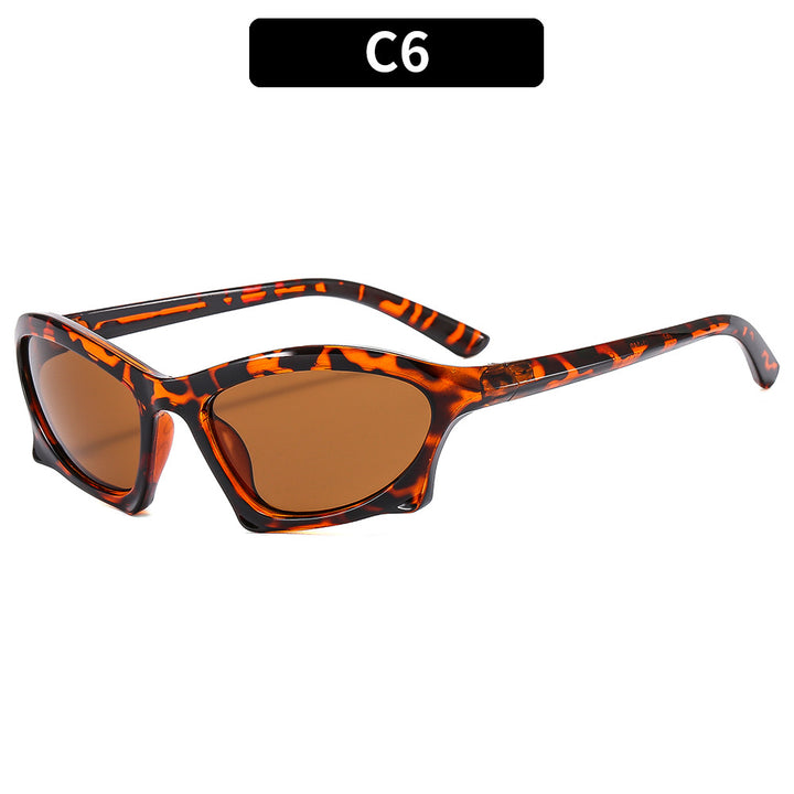 Sculpted Retro Cat-Eye Sunglasses