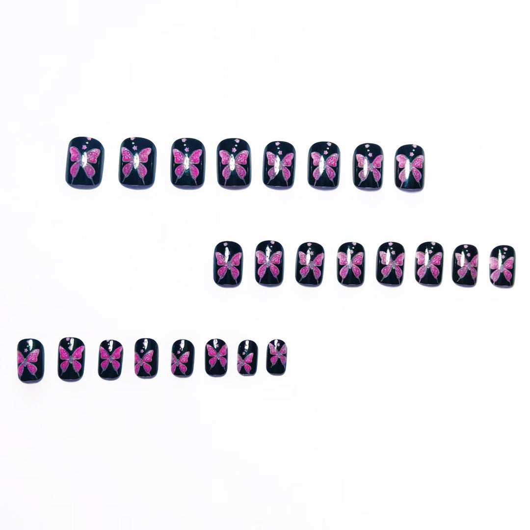 Artificial nails with glamorous butterfly design Kalsten