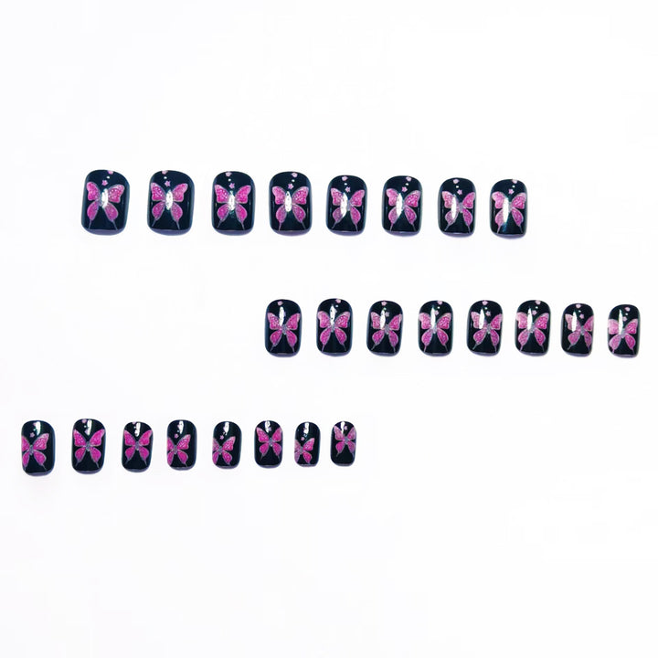 Artificial nails with glamorous butterfly design Kalsten