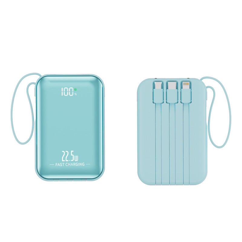 Portable power bank with integrated charging cables and fast charging function Kalsten