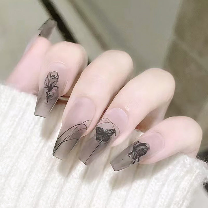 Artificial nails with floral designs Kalsten