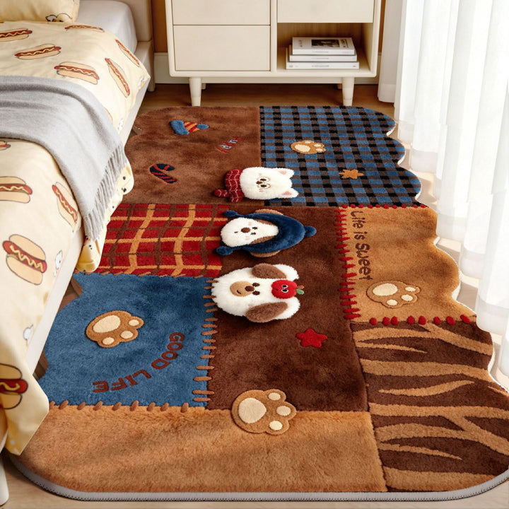 Cute Animal-Themed Plush Area Rug