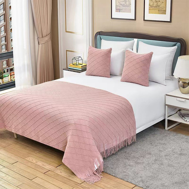 Textured Woven Throw Blanket Kalsten