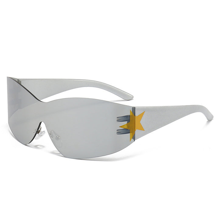 Sleek Shield Sunglasses with Star Accent Kalsten