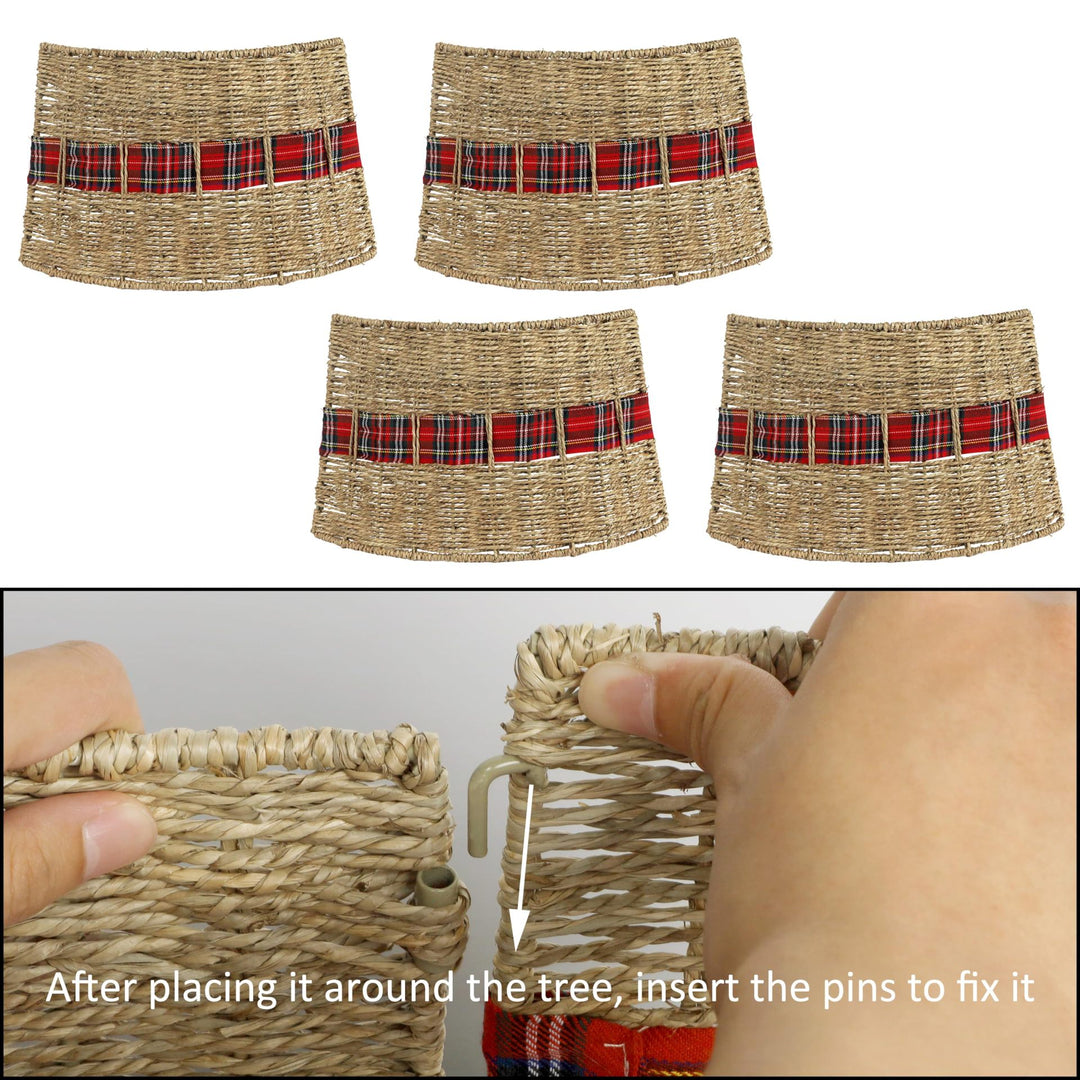 Decorative Christmas tree stand made of wicker Kalsten