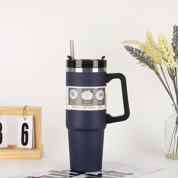 Ladies Insulated Portable Drinking Cup with Straw Kalsten