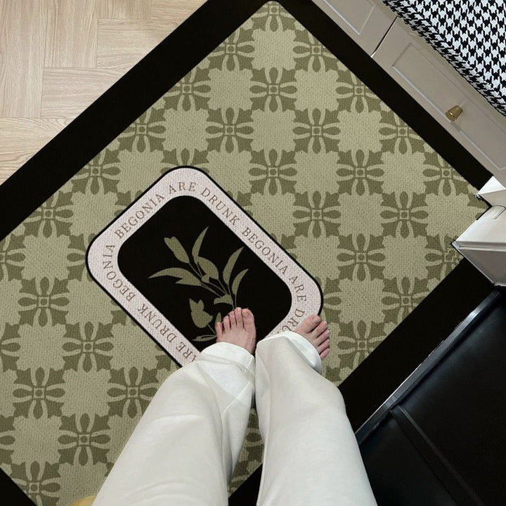 Decorative Floral Kitchen Mat
