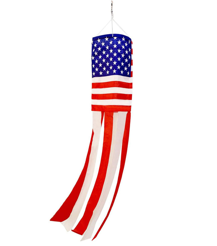 Unisex nan patriotic outdoor American flag windsock and streamer patio decor set Kalsten