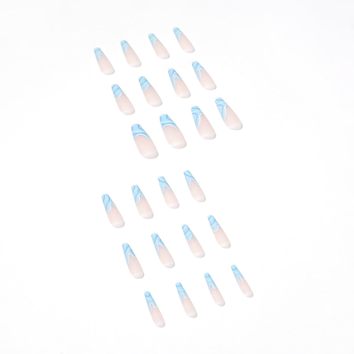Artificial nail extensions with wave design Kalsten