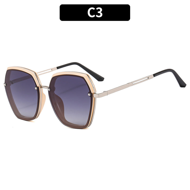 Designer Geometric Frame Sunglasses