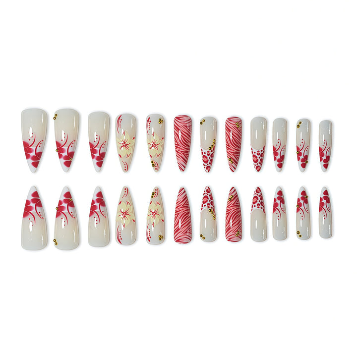 Designer Floral Nail Art Extensions Kalsten