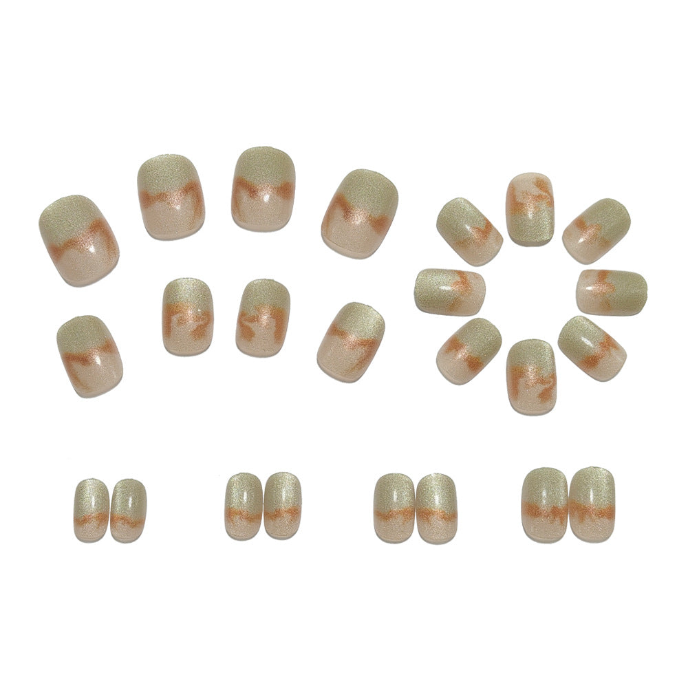 Artificial Nails in Elegant Marble Design Kalsten