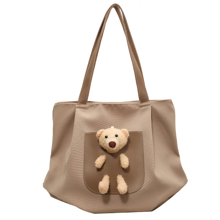 Cute Plush Bear Pocket Tote Kalsten