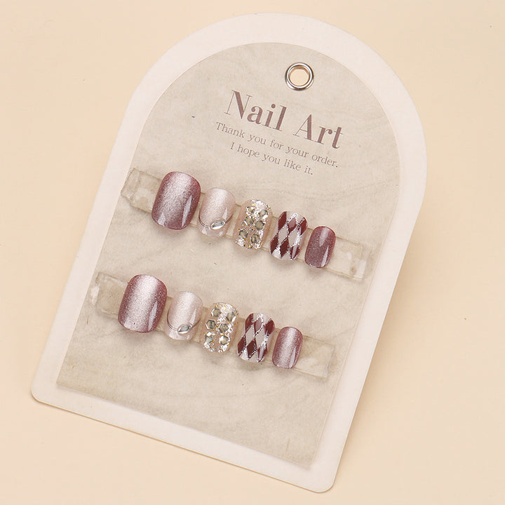 Glossy Decorative Press-On Nails Set Kalsten