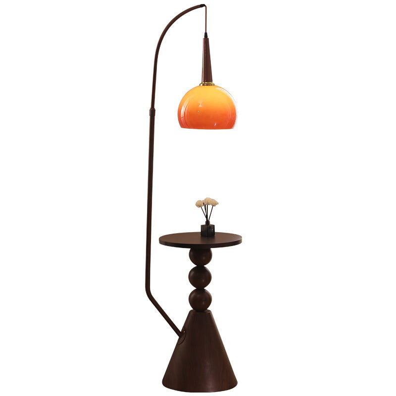 Designer Floor Lamp with Integrated Side Table