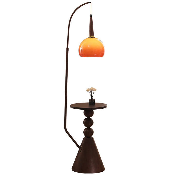 Designer Floor Lamp with Integrated Side Table