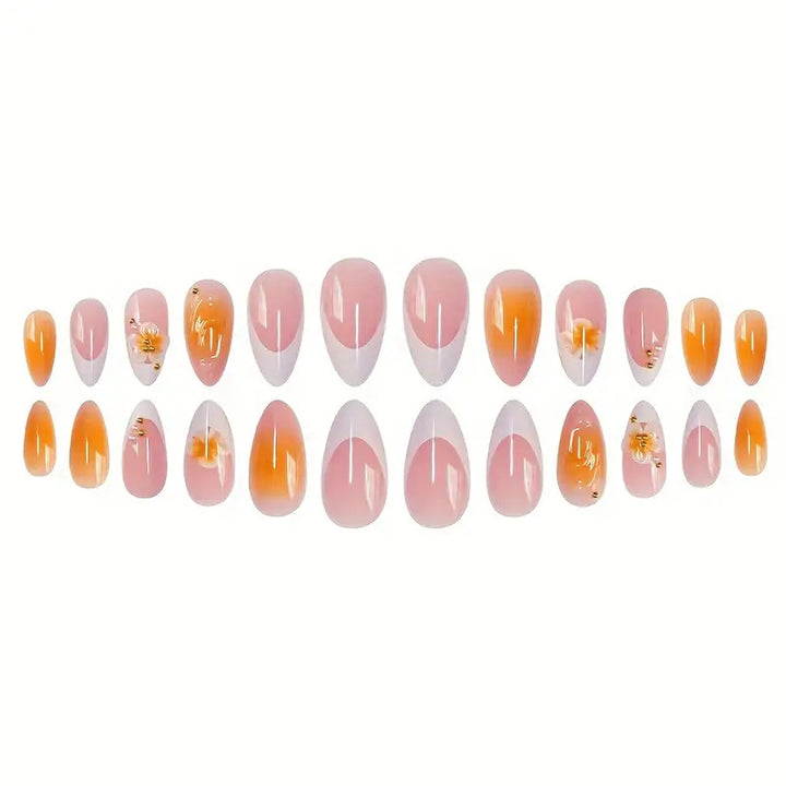 Artistic Floral Design Press-On Nail Set Kalsten