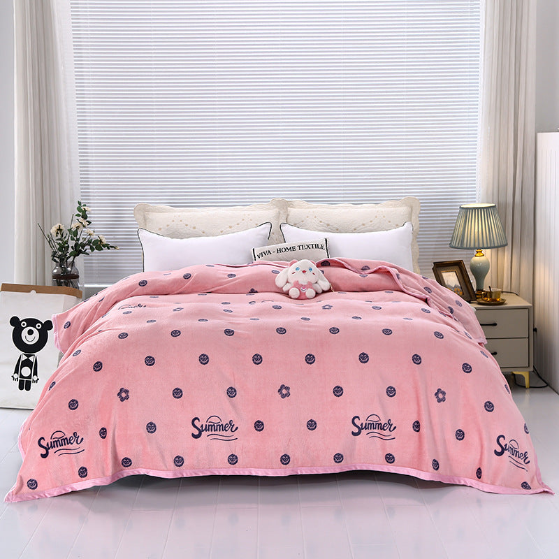 Women's Fluffy Cuddle Blanket with Playful Cloud Pattern Kalsten