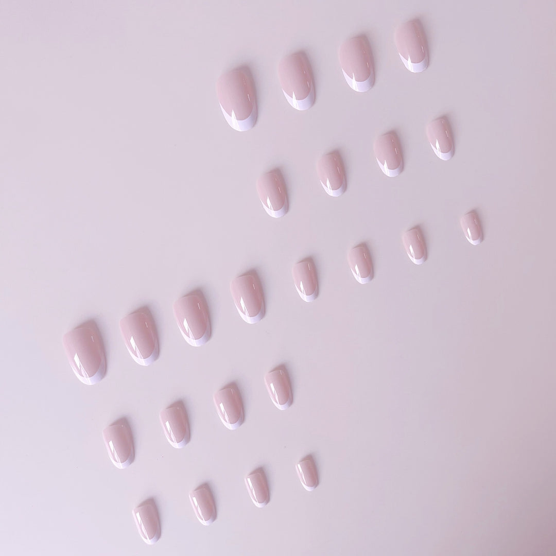 Artificial Nail Set in Elegant French-Style Kalsten