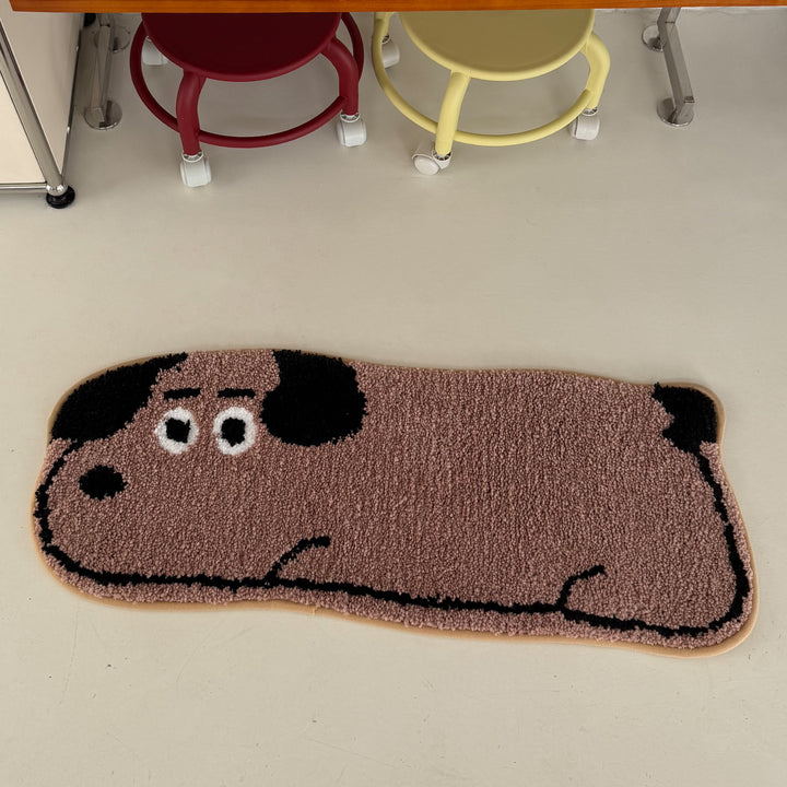 Playful Dog-Themed Bath Mat Kalsten