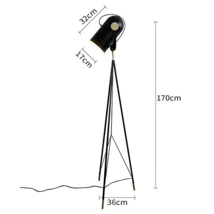 Modern Adjustable Floor Lamp with Tripod Base