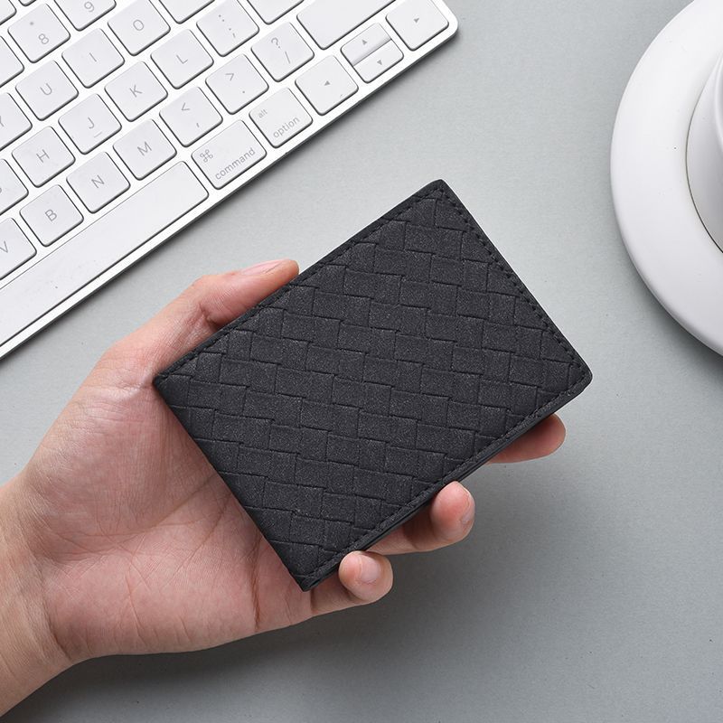 Stylish Woven Leather Cardholder Kalsten