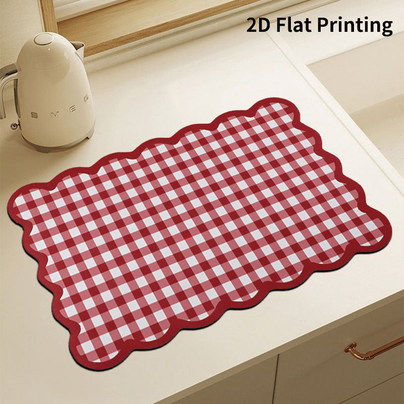 Floral Print Kitchen Mat
