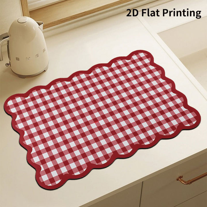 Floral Print Kitchen Mat