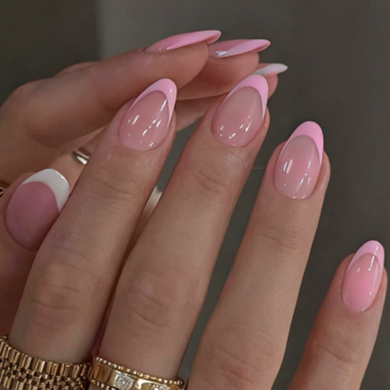 Premium Press-On Nail Set with Elegant French Tip Design Kalsten