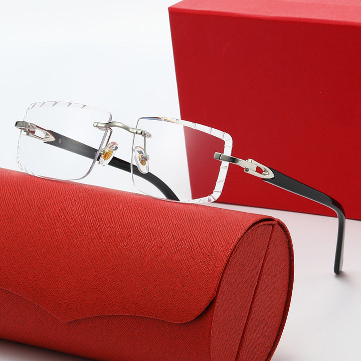 Women's fashionable square sunglasses with golden metal accent and elegant frame Kalsten