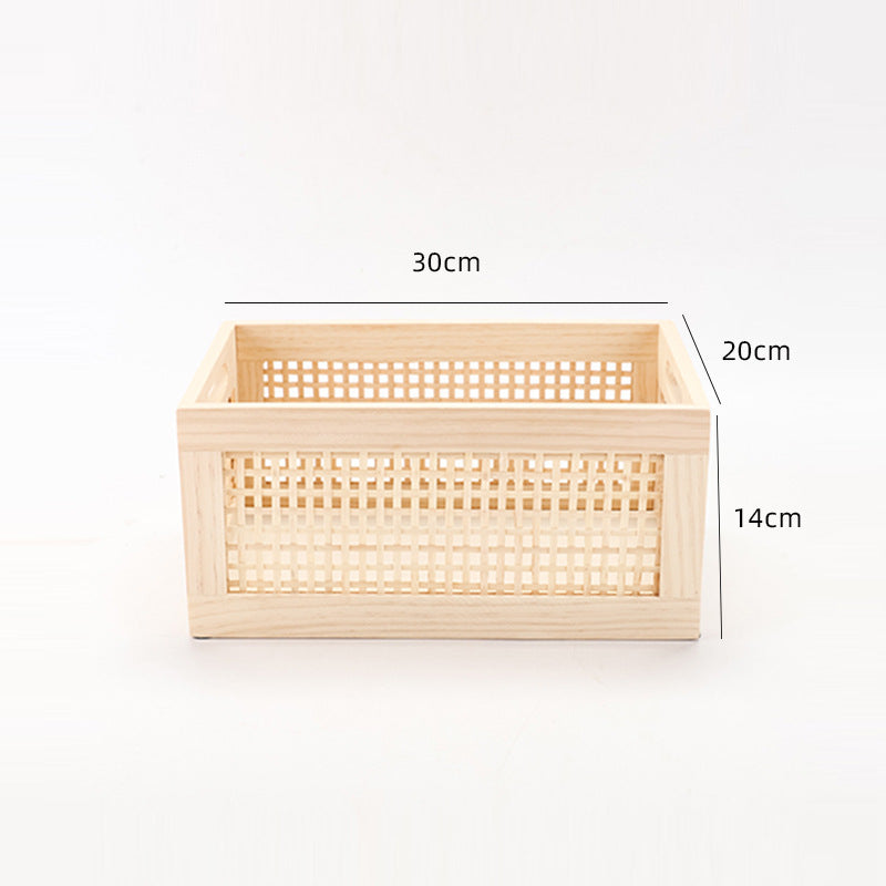 Versatile Wooden Storage Basket Kalsten