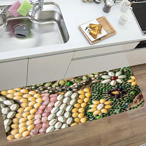 Abstract Pattern Kitchen Runner Mat