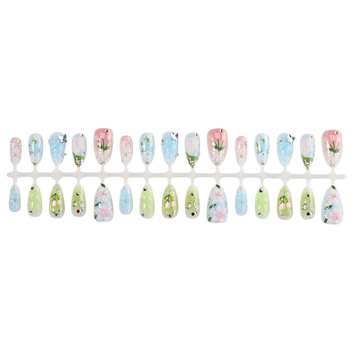 Artistic Floral Press-On Nail Collection kalsten