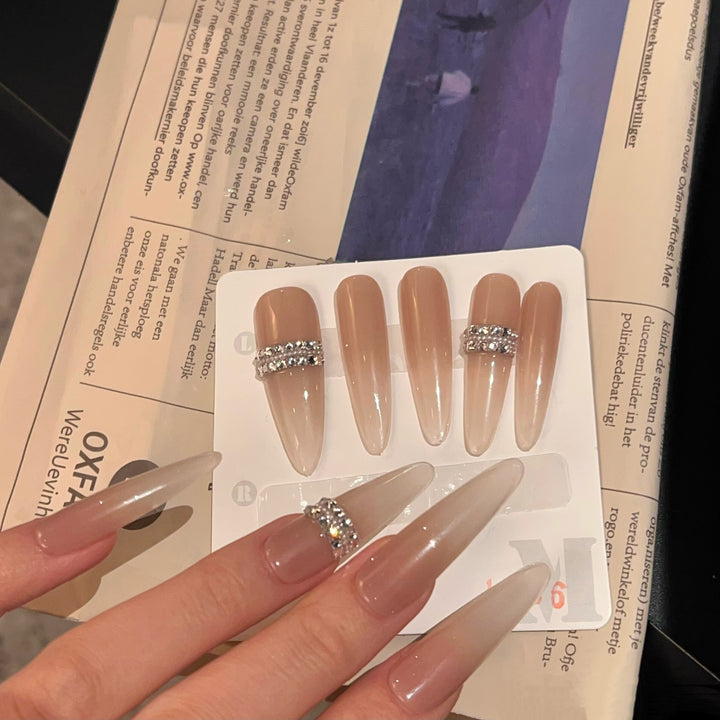 Artistic Stiletto Press-On Nail Set with Charming Patterns Kalsten