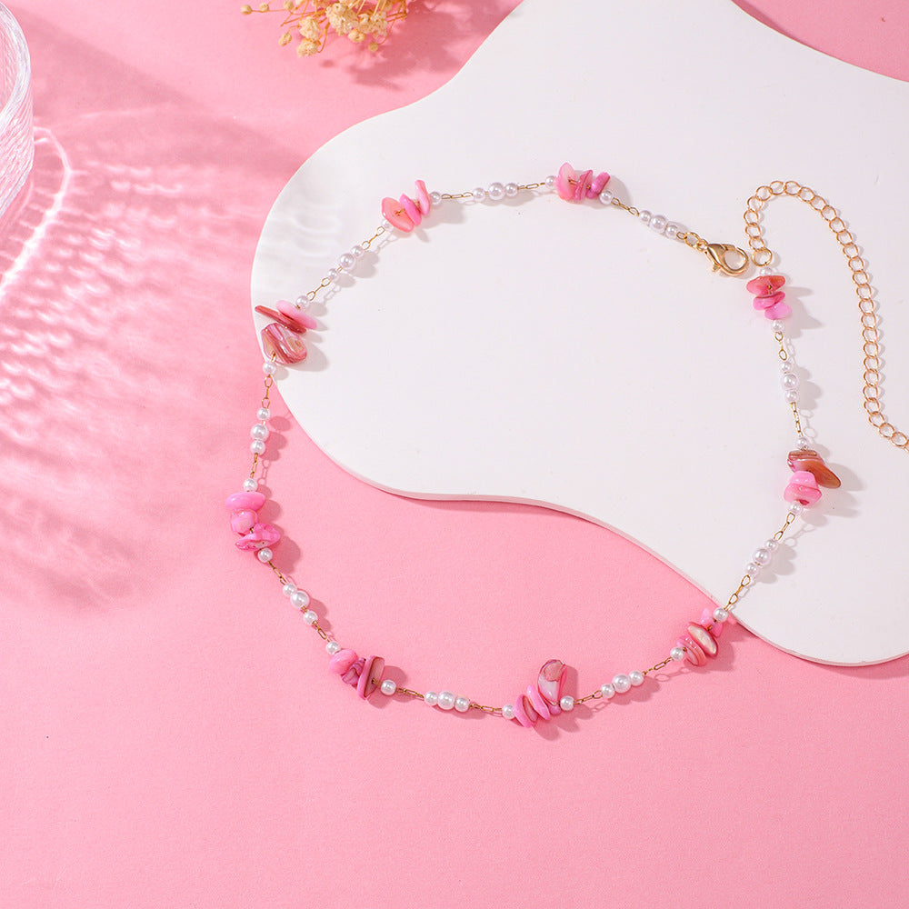 Elegant Floral Beaded Necklace Kalsten