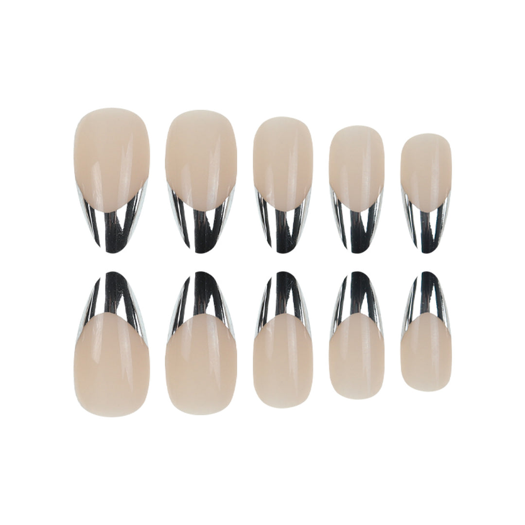 Long Stiletto Metallic Tip Press-On Nails Kalsten