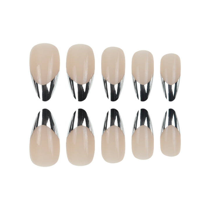 Long Stiletto Metallic Tip Press-On Nails Kalsten