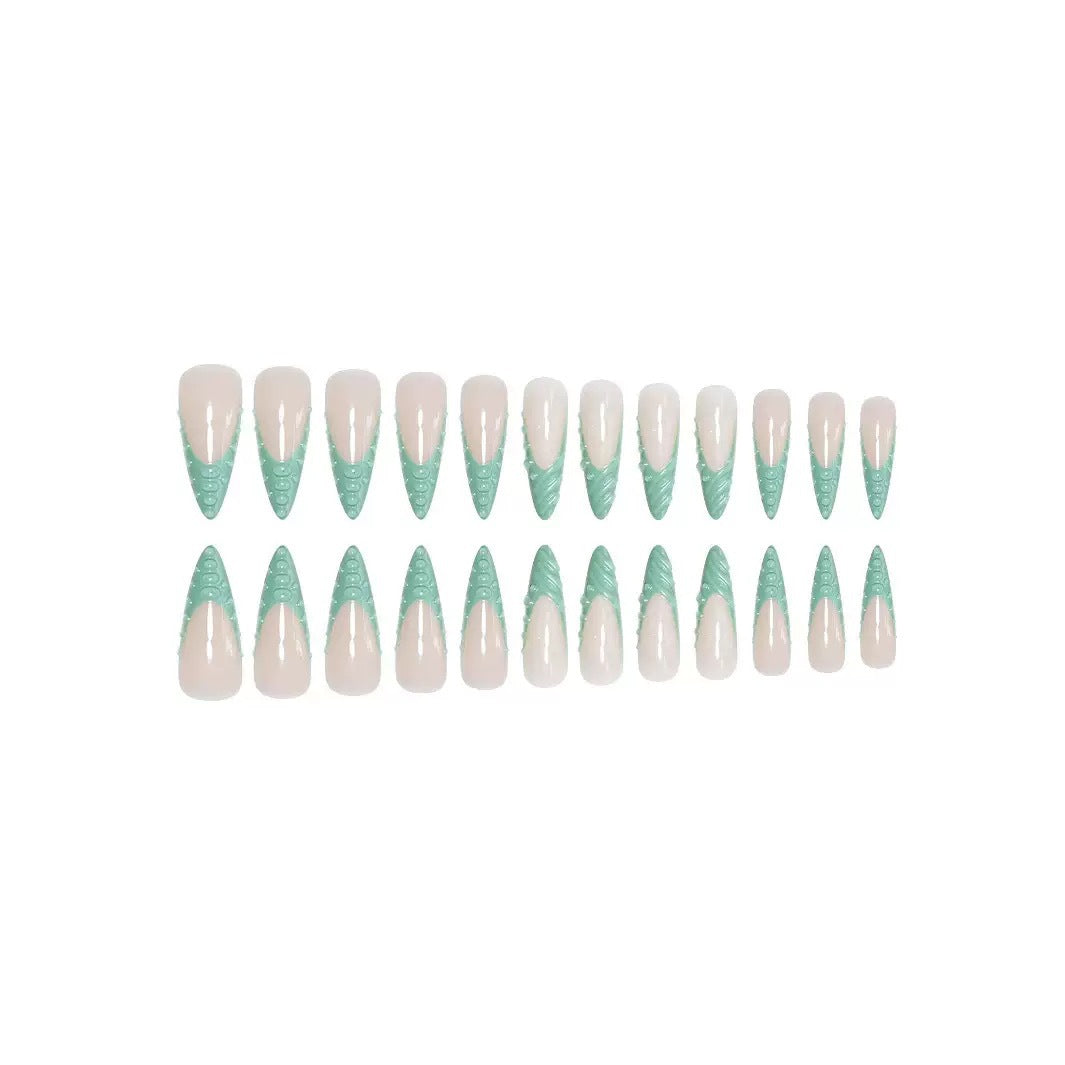 Artistic Shell-Inspired Press-On Nail Extensions Kalsten