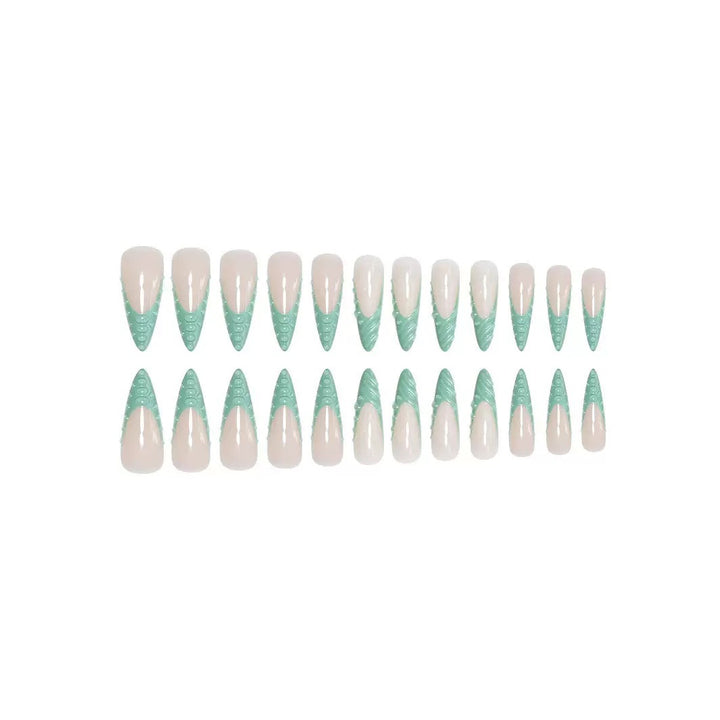 Artistic Shell-Inspired Press-On Nail Extensions Kalsten