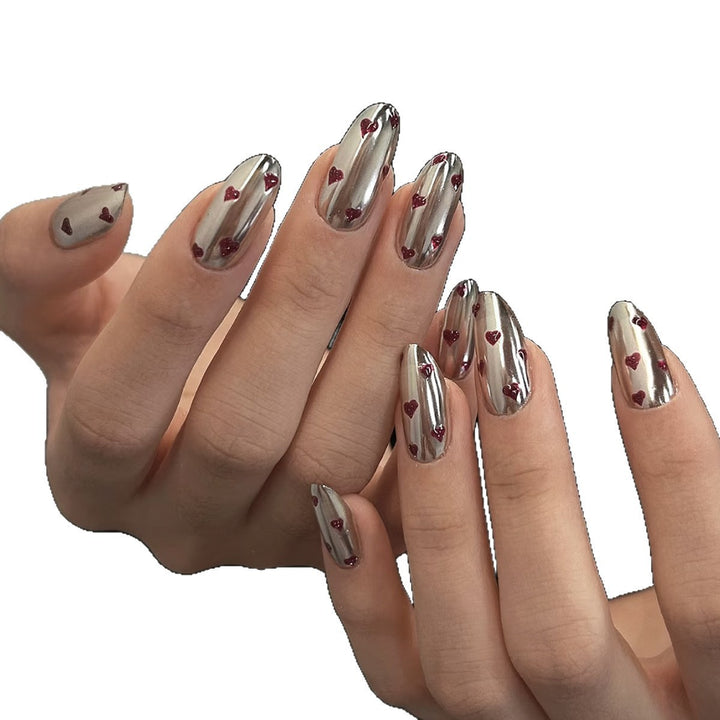 Nail art set with heart-shaped design Kalsten